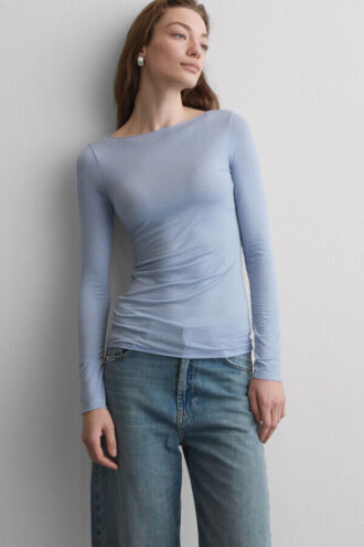 Boat Neck Modal Cashmere Ultralight Top