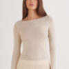 Boat Neck Modal Cashmere Ultralight Top