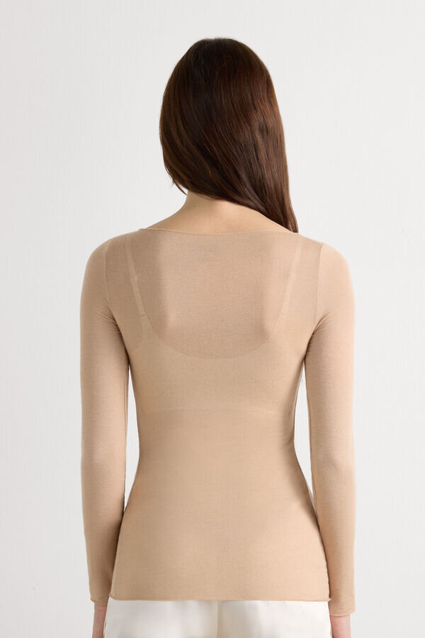 Boat Neck Modal Cashmere Ultralight Top Boat Neck Modal Cashmere Ultralight Top