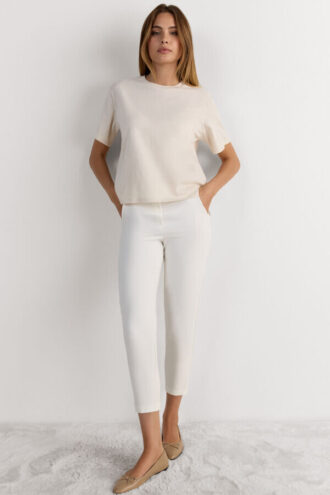 Boxy Fit -lyhythihainen pusero puuvillaa