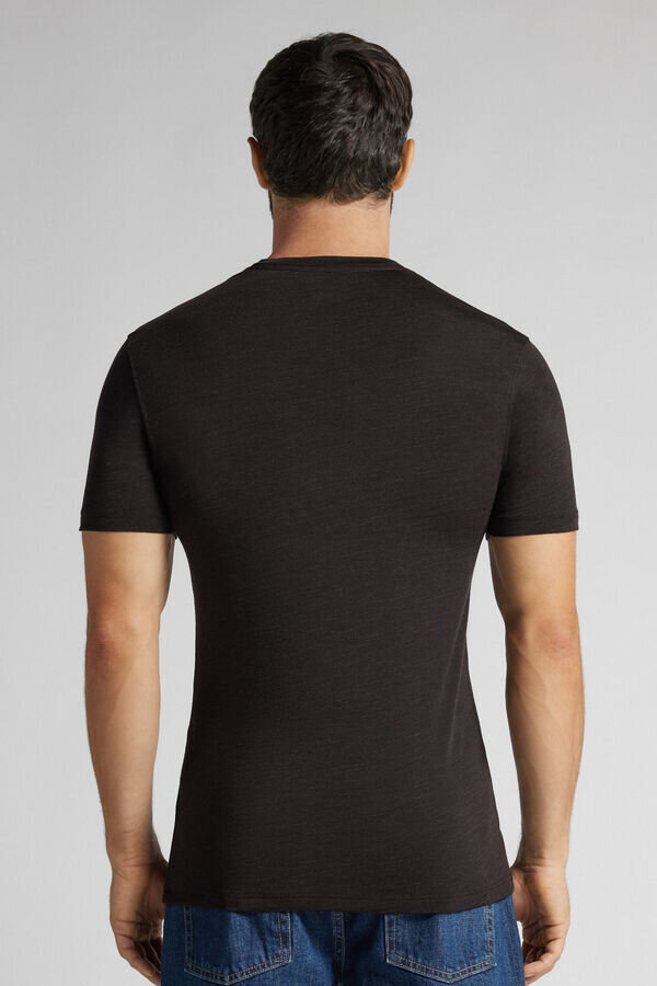 Joustava merinovillainen lyhythihainen T-paita Joustava merinovillainen lyhythihainen T-paita