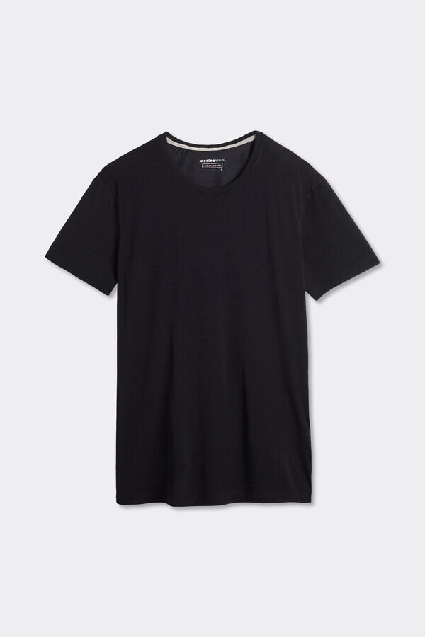 Joustava merinovillainen lyhythihainen T-paita Joustava merinovillainen lyhythihainen T-paita