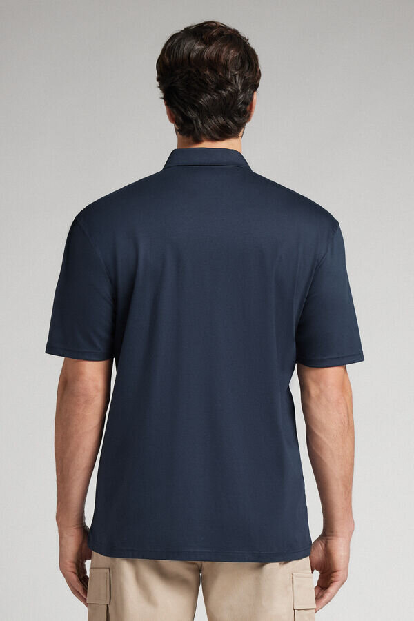 Lyhythihainen vetoketjullinen poolopaita premium-merceroitua puuvillaa Lyhythihainen vetoketjullinen poolopaita premium-merceroitua puuvillaa