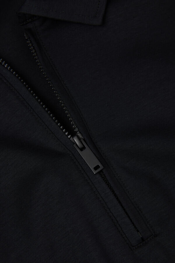 Lyhythihainen vetoketjullinen poolopaita premium-merceroitua puuvillaa Lyhythihainen vetoketjullinen poolopaita premium-merceroitua puuvillaa