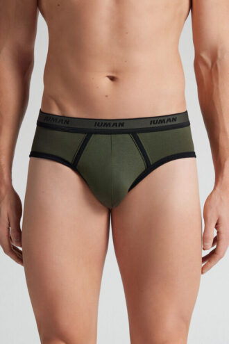 Miesten korkealaatuiset puuvillaiset alushousut logolla