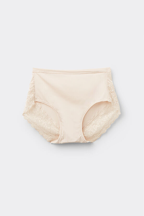 Mikrokuitu- ja pitsiset korkeavyötäröiset alushousut Mikrokuitu- ja pitsiset korkeavyötäröiset alushousut