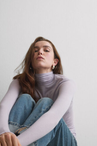 Modal-kashmir-ultrakevyt korkeakauluksinen toppi