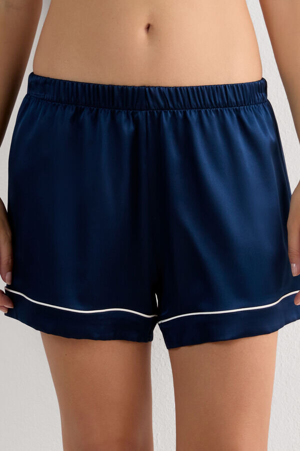 Piped Silk Shorts Piped Silk Shorts