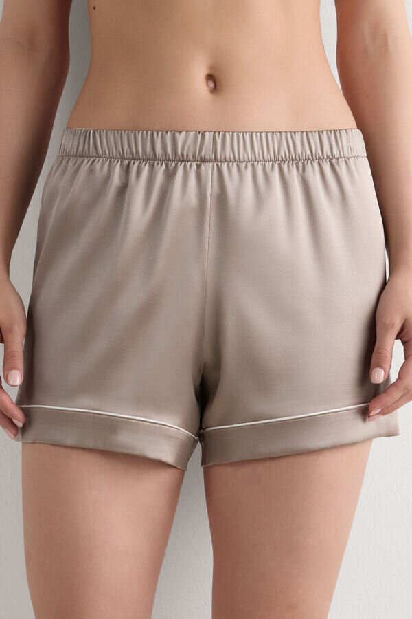 Piped Silk Shorts Piped Silk Shorts