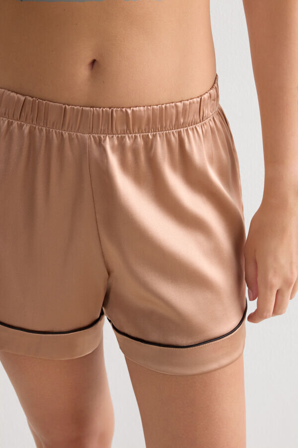 Piped Silk Shorts Piped Silk Shorts