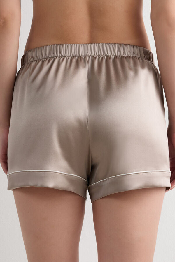 Piped Silk Shorts Piped Silk Shorts