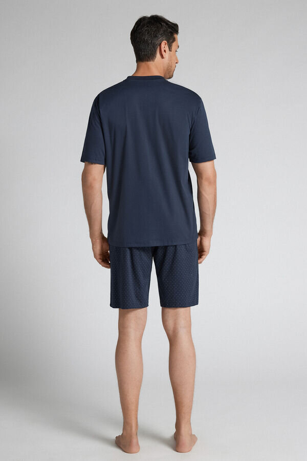 Pistekuvioiset premium-mercerisoidusta puuvillasta valmistetut lyhyet pyjamat Pistekuvioiset premium-mercerisoidusta puuvillasta valmistetut lyhyet pyjamat