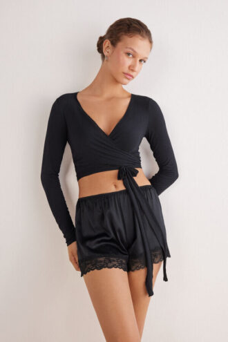 Pitkähihainen kietaisupaita ultralight-modaalista ja kashmirista