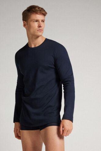 Pitkähihainen paita lämpimästä puuvillasta