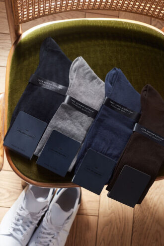 Pitkät satiiniset egyptiläisen puuvillan sukat