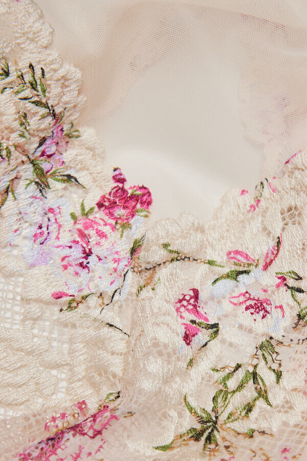 Pretty Flowers -printtinen tylli- ja Lace Bodysuit Pretty Flowers -printtinen tylli- ja Lace Bodysuit