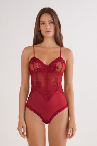 Pretty Flowers -tyllinen ja Lace Bodysuit