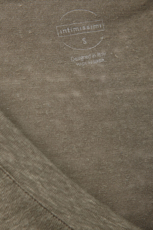 Puhdas pellavainen lyhythihainen V-aukkoinen toppi pellavasta Puhdas pellavainen lyhythihainen V-aukkoinen toppi pellavasta