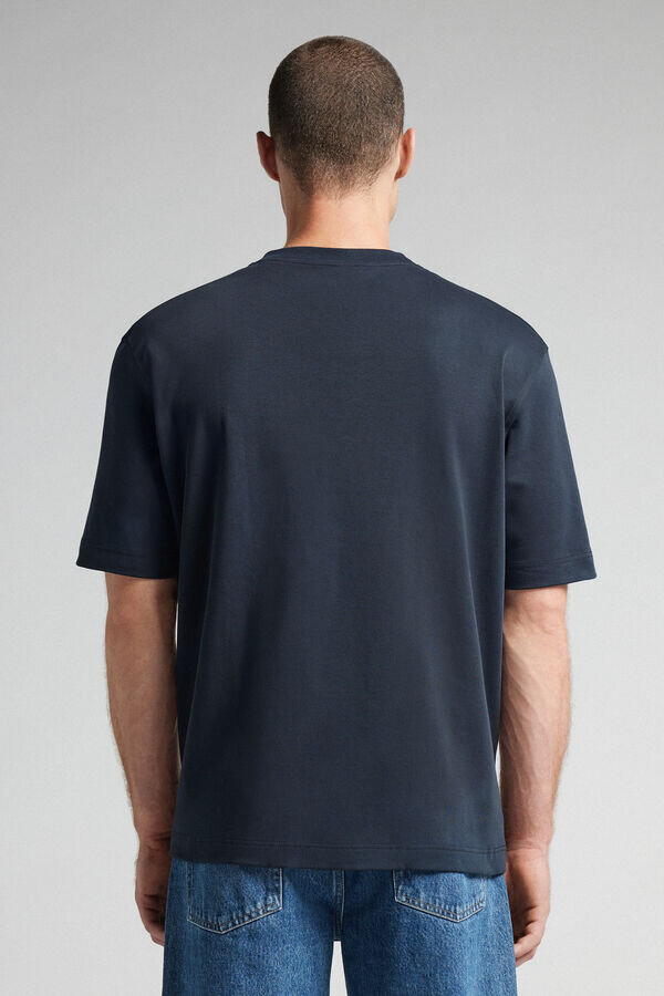 Puuvillainen interlock-oversized-t-paita Puuvillainen interlock-oversized-t-paita