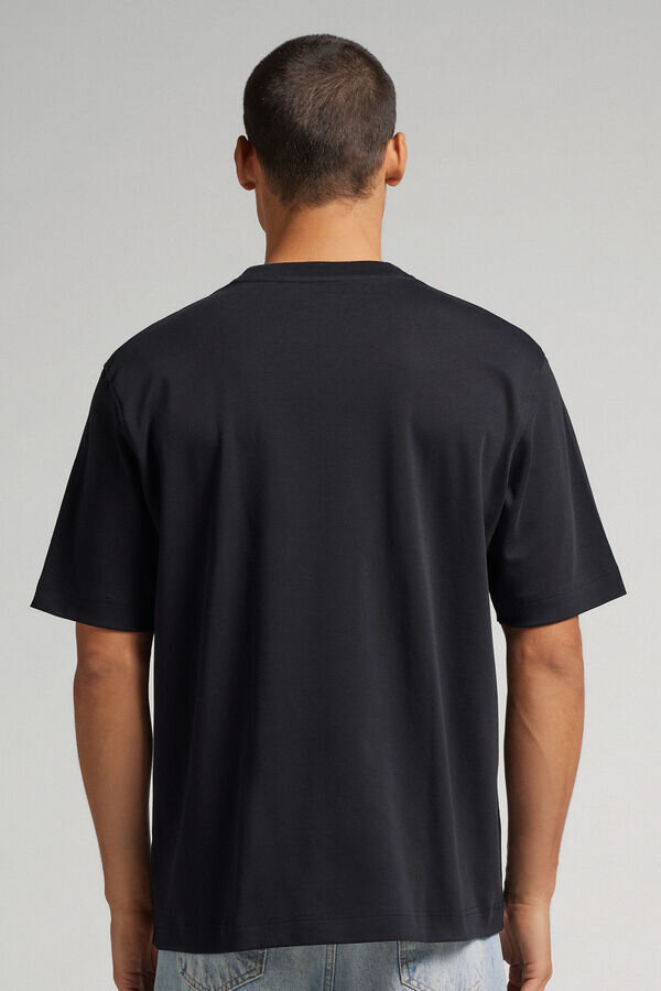 Puuvillainen interlock-oversized-t-paita Puuvillainen interlock-oversized-t-paita