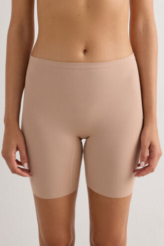 Raw Edge Seamless Cotton Shorts