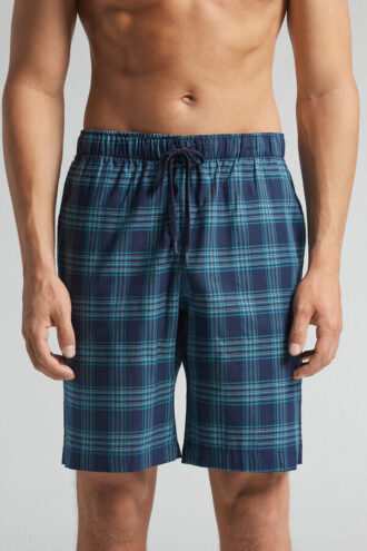 Ruudulliset kangas shortsit