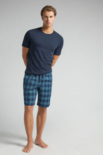 Ruudulliset kangas shortsit