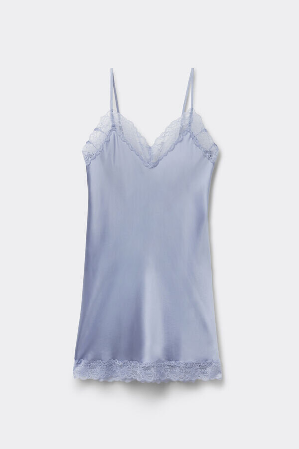 Silkkinen alusmekko pitsi-insertillä Silkkinen alusmekko pitsi-insertillä