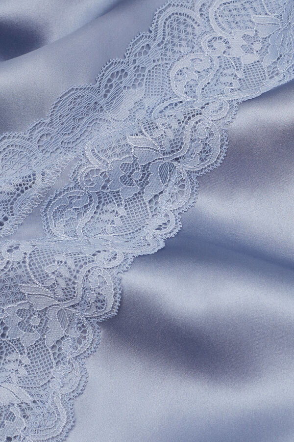 Silkkinen alusmekko pitsi-insertillä Silkkinen alusmekko pitsi-insertillä