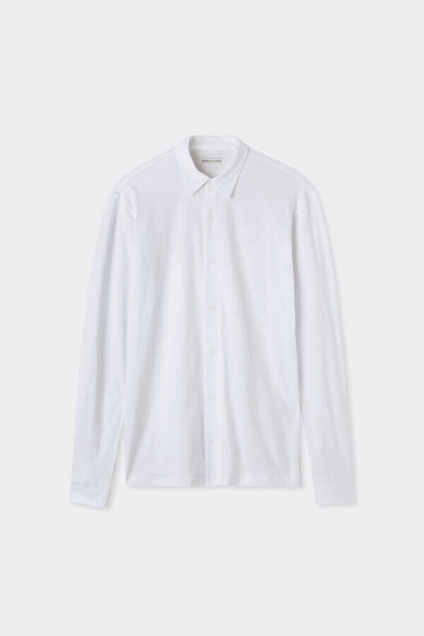 Slub-puuvillainen pitkähihainen paita Slub-puuvillainen pitkähihainen paita