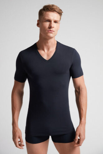 Stretch Superior Cotton V-Neck T-paita