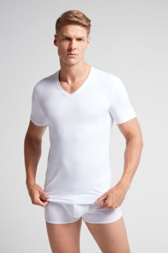 Stretch Superior Cotton V-Neck T-paita Stretch Superior Cotton V-Neck T-paita