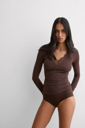 Ultrakevyt kashmirpitsi-pitkähihainen paita