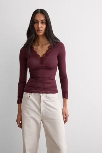 Ultrakevyt kashmirpitsi-pitkähihainen paita